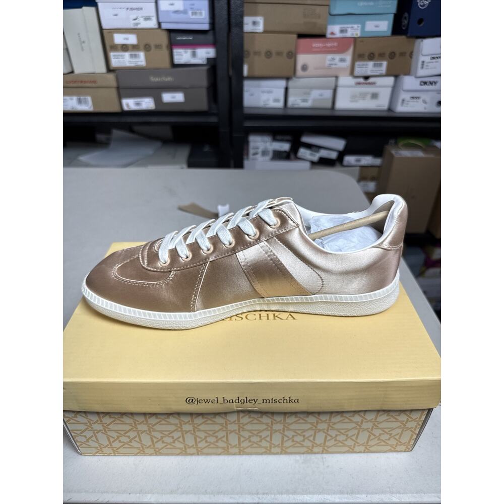 Women's 10 Jewel Badgley Mischka Imara Nude Sneaker - Picture 2 of 4